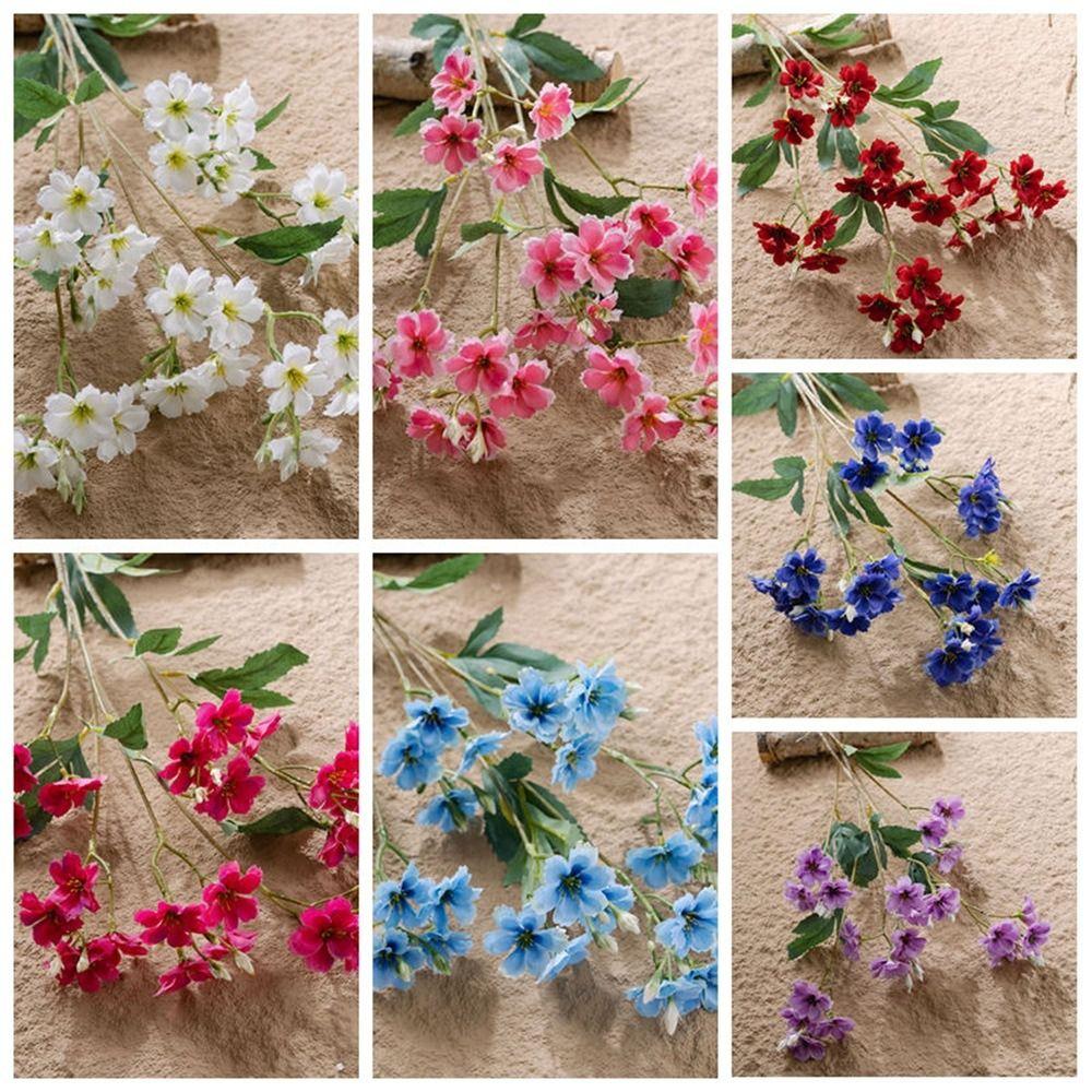 Luxury Silk Flower Branch Real Touch Fake Flower  Outdoor Garden Decor