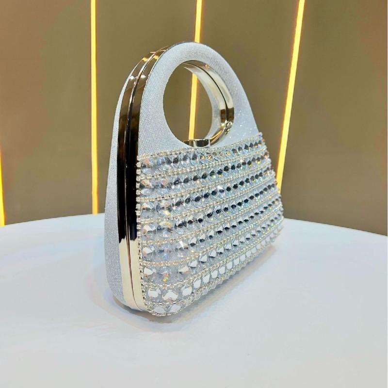 A High-end Rhinestone Handbag with A Niche Design, A Single-shoulder Crossbody Dinner Bag for Socialites