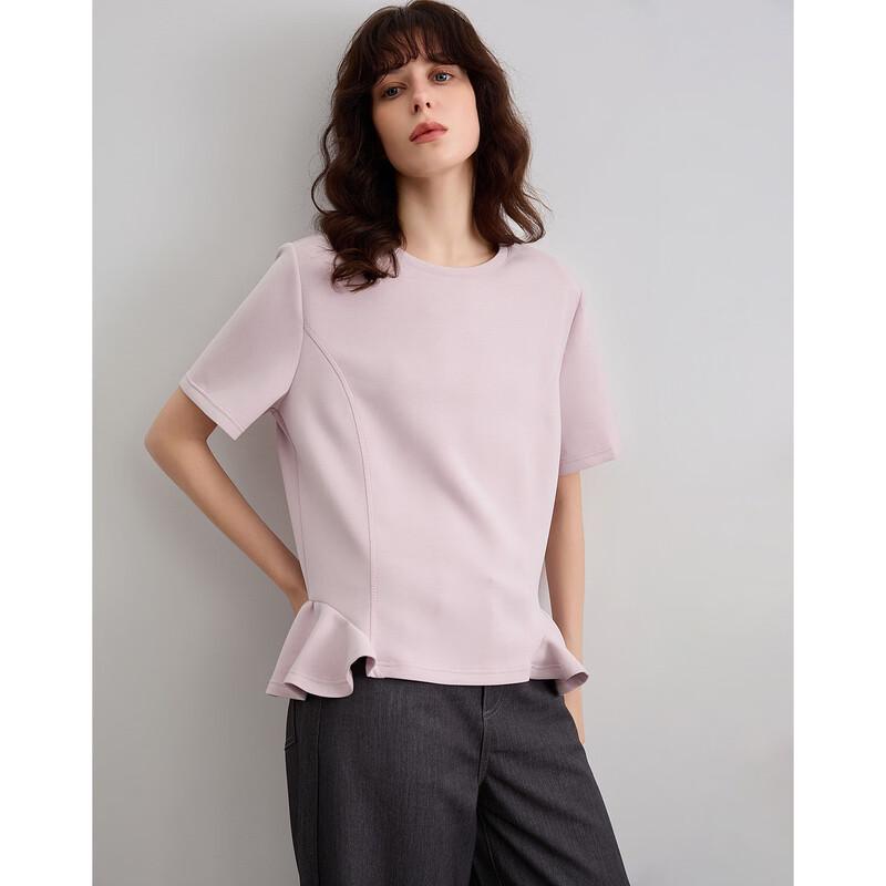 

Demana Women s Ruffle Hem Short Sleeve T-Shirt L