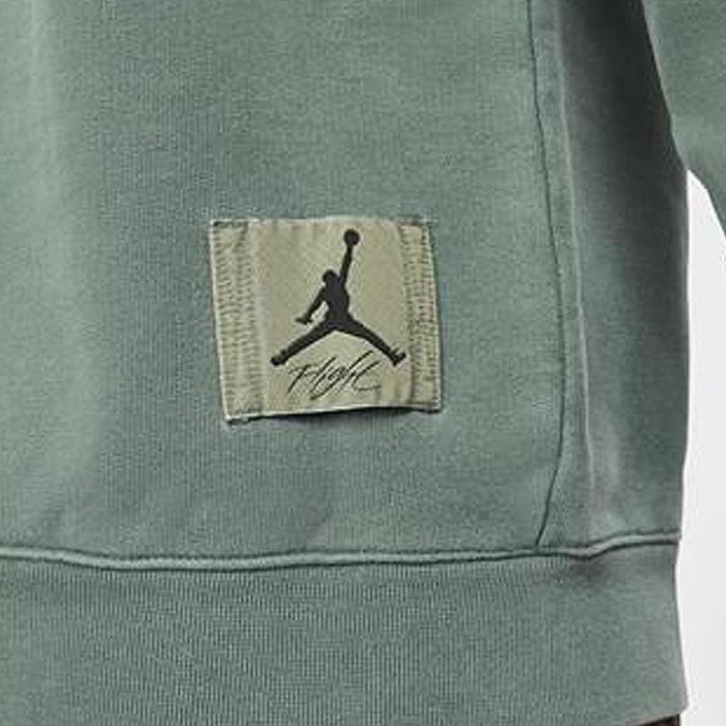 Jordan Flight Heritage Fleece Crew Sweatshirt With Embroidered Logo Men Sweatshirt Green DO2308-333