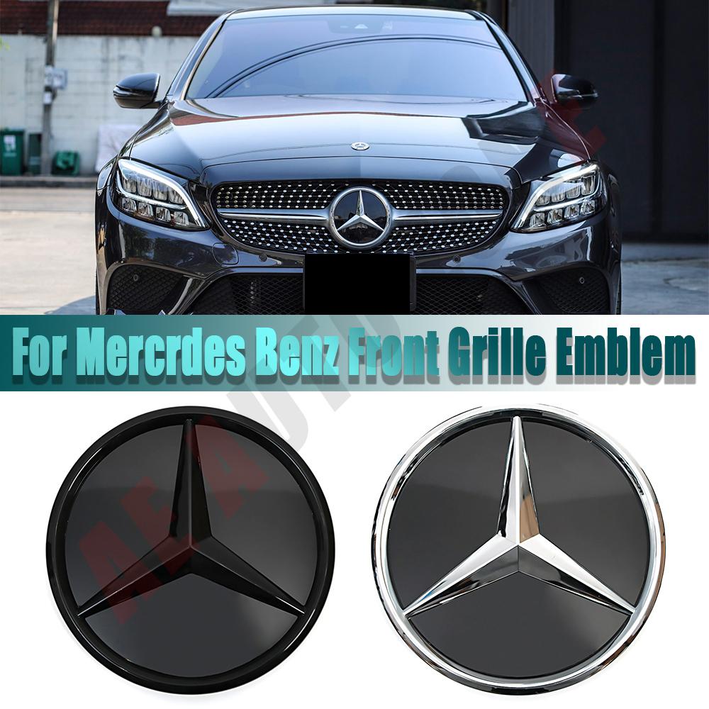 Silver Border And Black Border Newest 3D Style Emblem Front Grille Star Emblem Logo For Mercedes Benz GLB X247 CLS C257 A W177