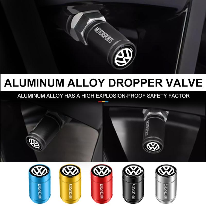 Valve Stems Caps 4pcs Car Wheel Tire Valve Caps Air Stem Covers Auto Parts For Volkswagen VW Scirocco Jetta Beetle Golf 4 5 6 Pa zr2