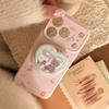 Cute Pink Bear Heart-Shaped Magnetic Stand and Bear Phone Case for iPhone 16, iPhone 17, and iPhone 17 Pro Max