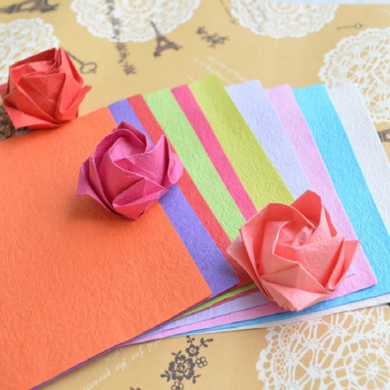 100pcs Origami Paper Kawasaki Rose Handmade DIY Material Decorative Paper Scrapbooking Paper