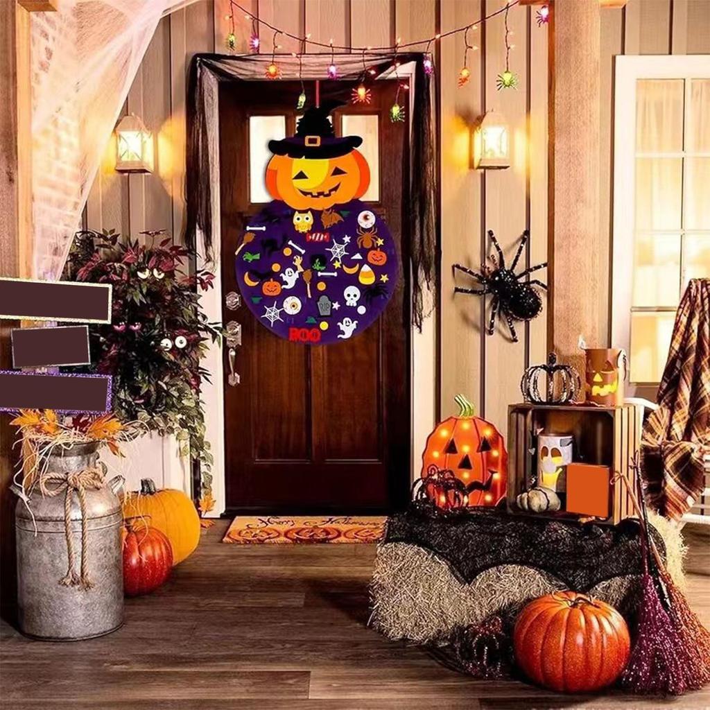 Halloween Decorations Adhesive Felt Decorations Interactive 2.8Ft Ornament Festive Toy for Festival Girl Party Home Activities