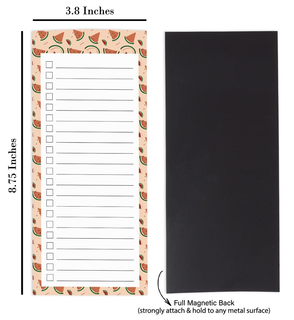 Inkdotpot Pack of 6 Funny Magnetic Dry Erase List For Fridge, Wipe Clean w  NoStain, Quick Notes Shopping & Grocery List