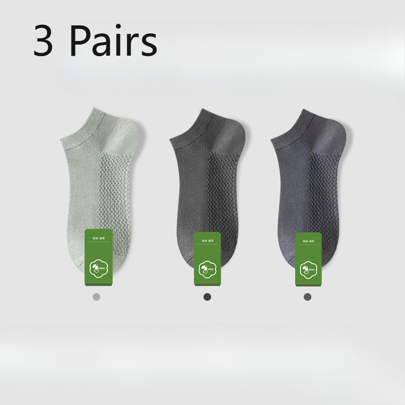 

3 Pairs of Men s Summer Pure Cotton Mesh Sweat Absorbing Deodorant Sports Socks 3 Pairs