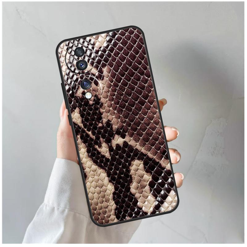 Snake Skin For Honor Magic 8 7 6 5 Pro Case For Honor 400 200 Lite 90 70 50 X8c X8b X9a X9b X9c X9d Win