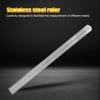 Stainless Steel Metal Ruler Precision Double-sided Ruler Test Measuring Ruler Multifunctional Stationery Student Ruler