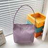 2025 Summer New Simple Nylon Underarm Bag Niche Design Letter Embroidery Portable Bucket Bag