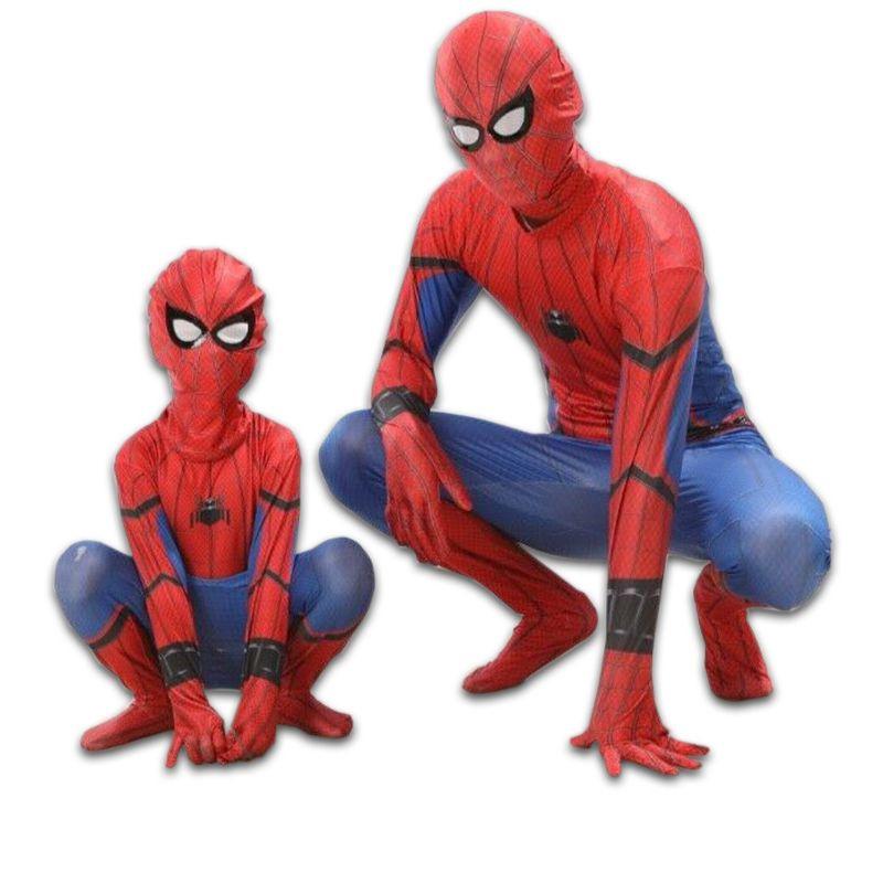 New Design Homecoming Spiderman Costume Tights Suit For Kids Adult Jumpsuit