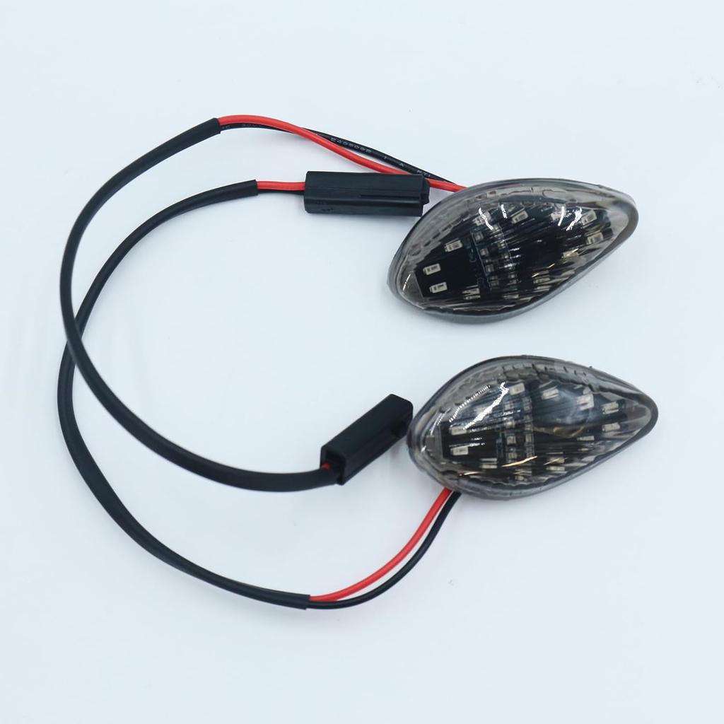 Motorcycle Turn Signals - Amber Light,12V, LED Indicator Light Waterproof Smoke Lens Fits HONDA Grom 2014-2020 (Pair)
