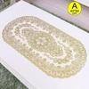 Household Fashion Creative Table Decor Vintage Lace Embroidered Oval Tablecloth Party Tea Table Mats Waterproof PVC Table Cloth