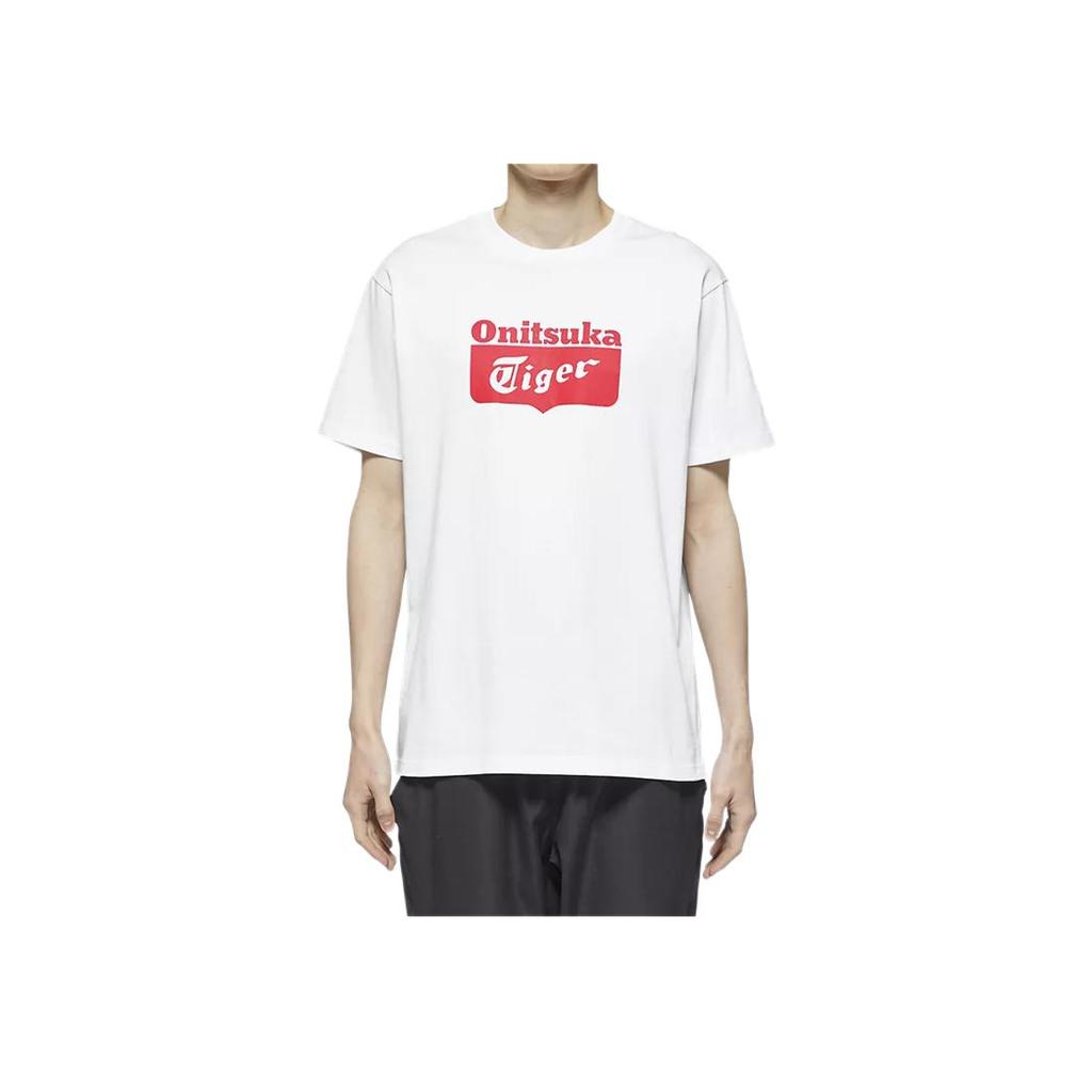 ONITSUKA TIGER Printed Round Neck Drop Shoulder Short Sleeve T-Shirt Unisex Tops 2183B453-101