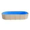 Oval Pool Liner, 375 x 610 cm UniBead Swimming Pool Liner for 120 cm Wall Height, Premium Vinyl, Easy Install with Leak-Proof Patches, Designed for