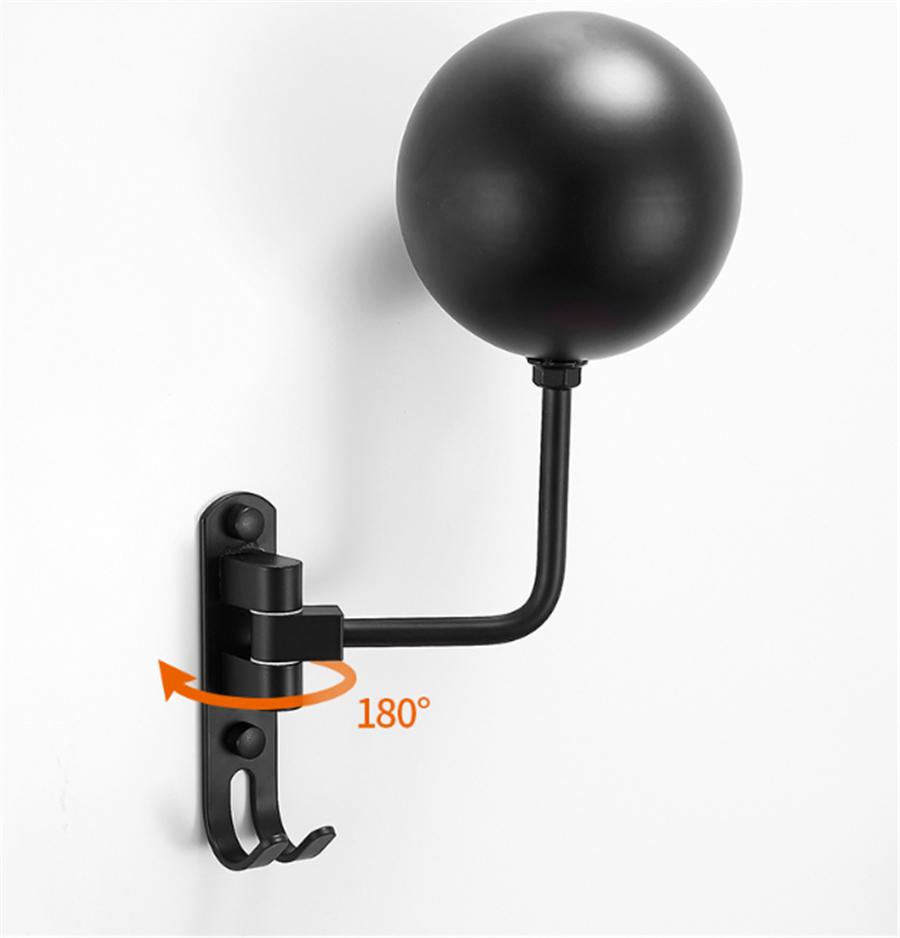 Black Motorcycle Bike Helmet Holder Storage Shelves Wall Mount Hanger Rack Hook