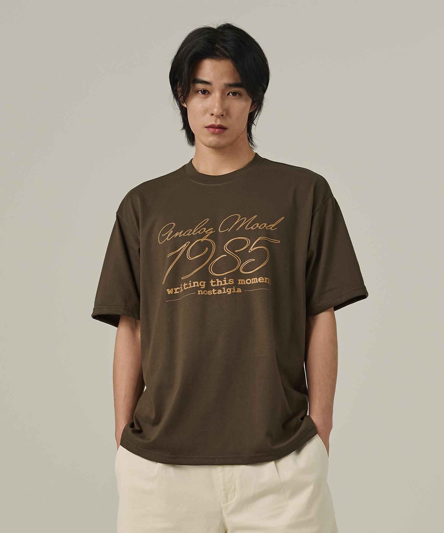 Analog Mood 1985 Logo Short Sleeve T-Shirt (Khaki) 2Xl