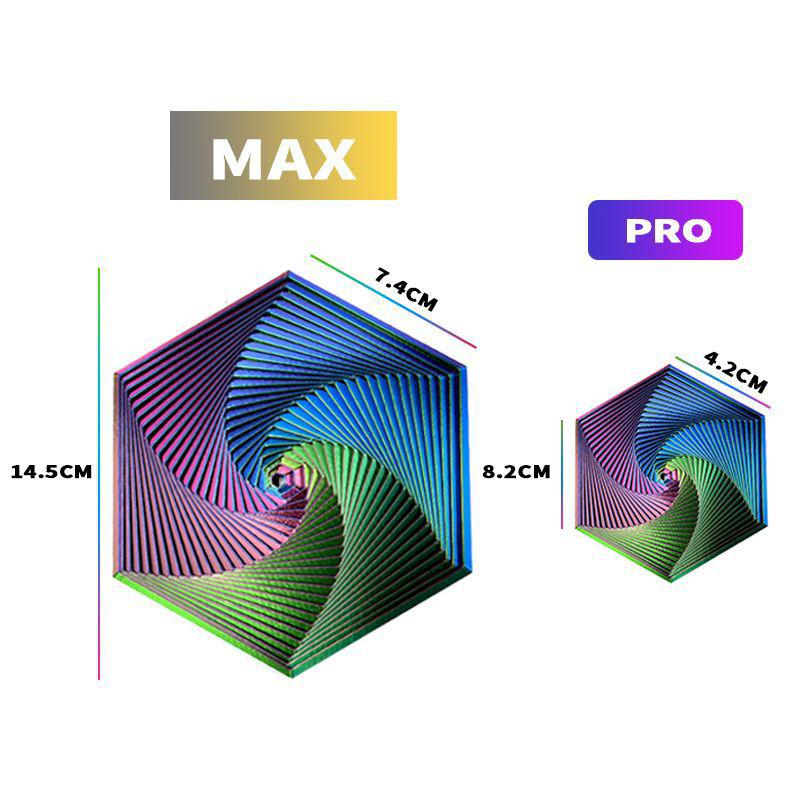 1 Piece Hexagonal Fractal Ring Spiral Change Toys 3D-Printed Fractal  Hexagon Stress Relief Toy