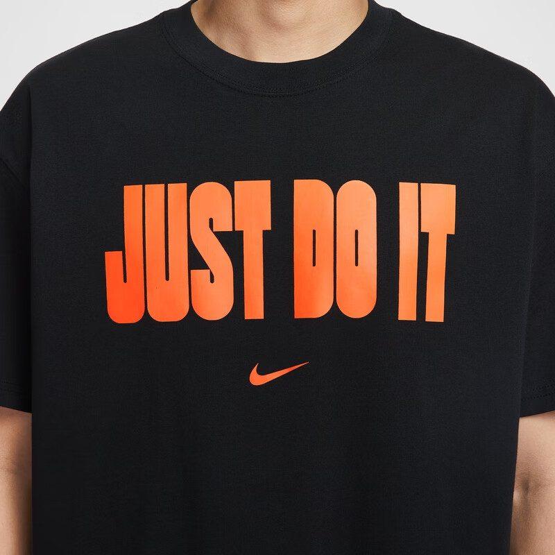 Nike T Shirts Unisex Black Crew Neck Moderate IV5617-010