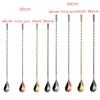 Stainless Steel Cocktail Spoon Long Handle Mixing Bar Spiral Teadrop Spoon Bartender Tools Kitchen Stir Spoon