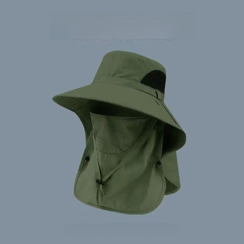 Spring and Summer Fishing Hat Outdoor Climbing Fishing Face and Neck Protection Integrated Sun Hat Sun Hat