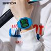 SANDA Unisex Fashion Square Multifunctional Wristwatch – Waterproof, Alarm, Electronic Timer.