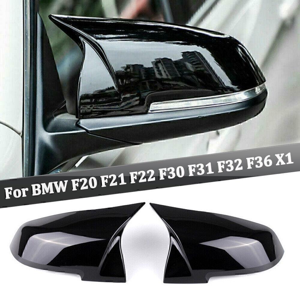 Gloss Black Rear Wing Mirror Cover Cap For BMW F20 F21 F22 F30 F32 F36 X1 F87 M3 Nlxk36