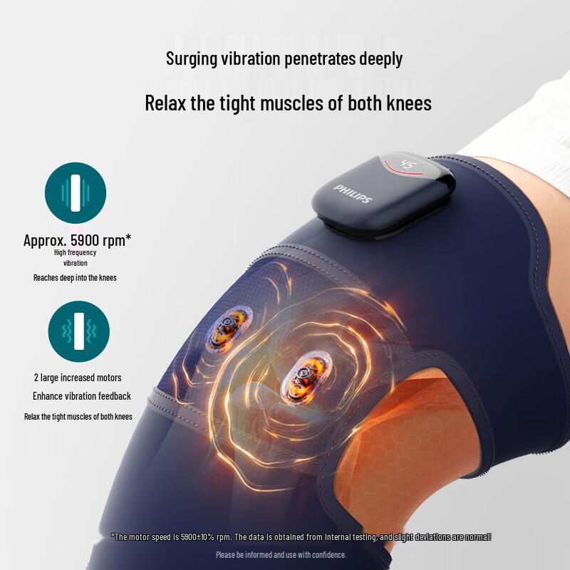 Philips Knee Massager with Heat and Vibration CN Plug (adapter Included)