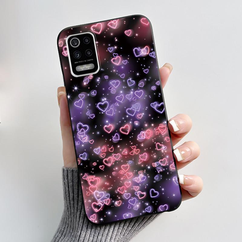 Case For LG K52 Q52 K62 Phone Case Luxury Cute Love Rabbit Funny Ultra Thin Slim Soft Black TPU Silicone Protective Back Cover