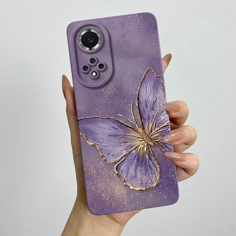 For Huawei Nova 9 / Honor 50 Phone Case NAM-LX9 NTH-NX9 Soft Silicone Sweet Painted Protective Back Cover Cute Printed Casing