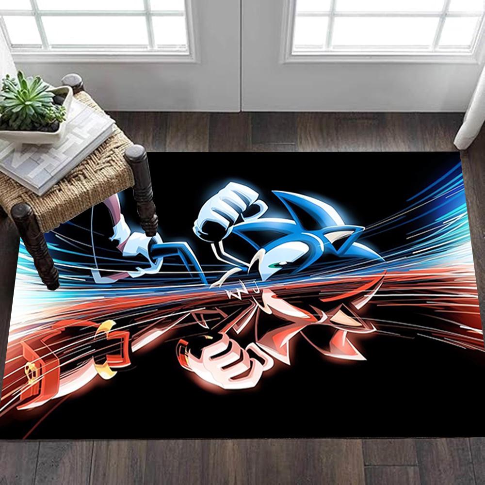 Sonic & Shadow: Speed Clash Decoration,Carpet,Living Room,Bedroom, Non-slip,Square rug