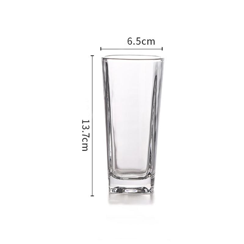 Thickened Glass Cup Household Milk Tea Juice Cups Transparent Water Bottle Party Elegant Cocktail Glass Suitable for Gift Giving