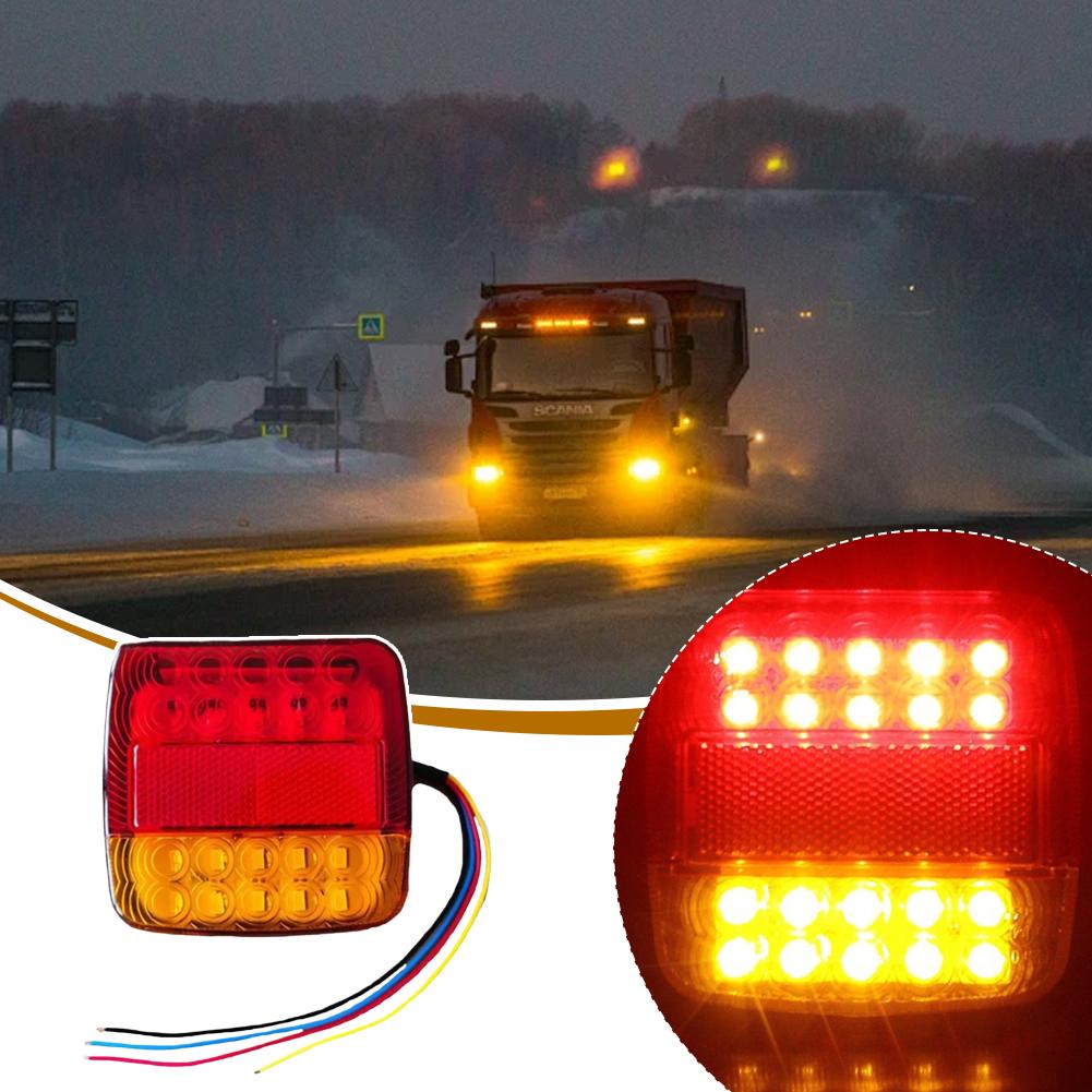 Universal 12V 20LED Tail Light 1-4pcs Waterproof Durable Rear Lamp, Turn Signal & Warning Light for Truck Trailer RV Boat Car