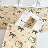 50/100Pcs Cute Hello Kitty Mini Paper Bag Bow Knot Kt Cat Kraft Paper Bag Candy Biscuit Gift Wrapping Baked Goods Bag