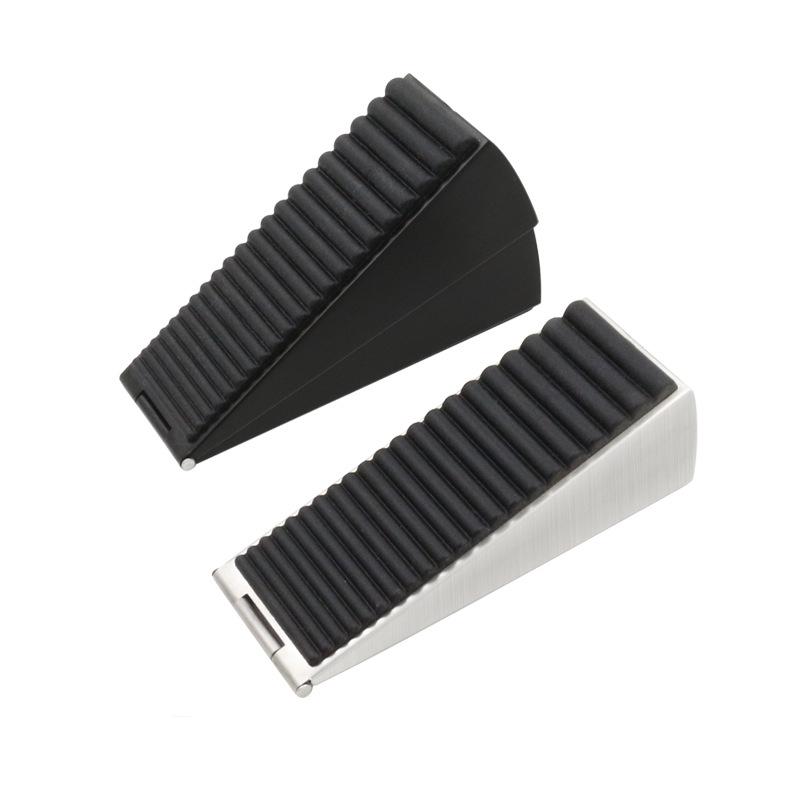 Spring-loaded Anti-collision Door Stopper & Holder with Windproof Wedge