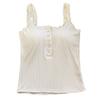 Cotton Spring and Summer Cotton Lace Vest Straps Pure Wind with Breast Pad Buttons Inside To Wear Underwear