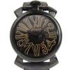 Manure Slim 46 Watches 5086 Black blackDial Stainless Steel Quartz Analog Display Mens Used