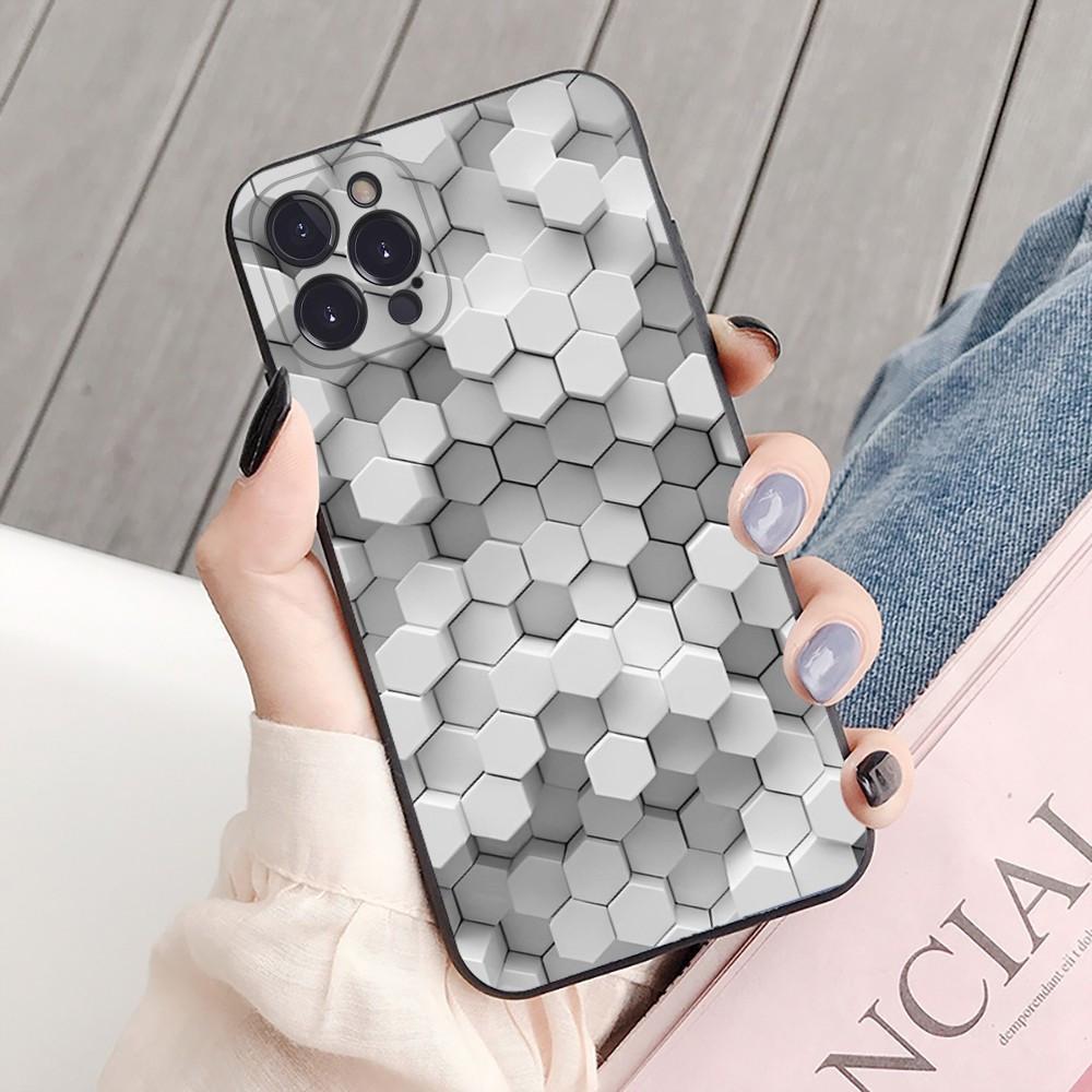 Iphone16Plus Mobile Phone Case, Luxury Geometry, Cool Mobile Phone Case, Painted Anti-Drop For Anti-Drop Hand