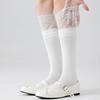 Lolita White Lace Calf Socks - Women's Cute Japanese Style, Pure Cotton, Slim Fit Ruffle Design