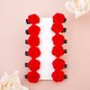 12 pieces small red velvet rose hair clips for women Korean flower hairpins elegant girl hair clips hair accessories barrettes