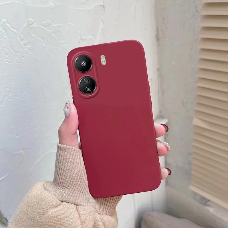 

Для чехла Redmi 13C Xiaomi Redmi 13C Capas Защита камеры объектива Силиконовый Цветной Ударопрочный ТПУ Мягкий Fundas Redmi 13C 13 C For Redmi 13C кларет