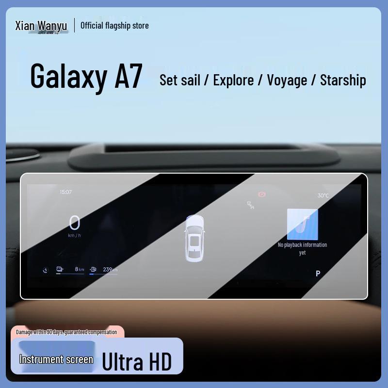 Tempered Film for Geely Galaxy A7 Central Control Screen - Car Interior Decoration and Navigation Sticker