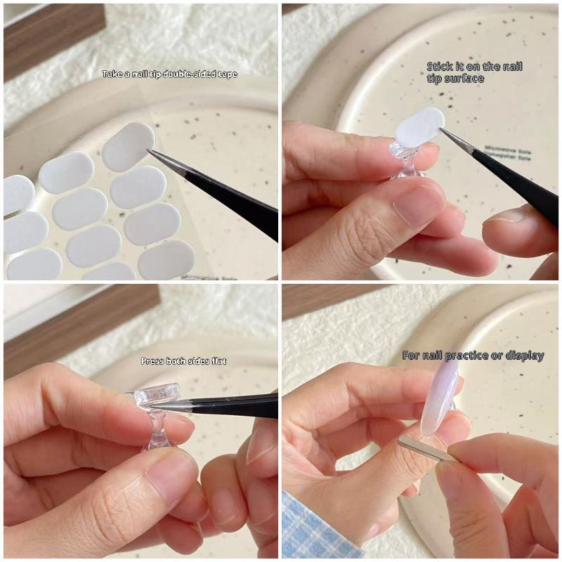 5Pcs Nail Practice Chess 3cm Elevated Acrylic Magnetic Training Practice Nail Tips Stand Wearable Nail Display Rack Nail Tool