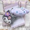 Sanrio Hello Kitty Plush Toy Keychain Melody Cinnamoroll Kuromi Soft Stuffed Doll Pendant Backpack Bag Decor Kid Gift