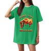 Women's Casual Printed T-Shirt Round Neck Pullover Short Sleeve Top