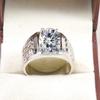 Moissanite Oval Cut Gemstone With 925 Sterling Silver Ring For Men's #B318 JL375681975185