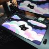 Black Cat Mousepad Large Office Computer Mat Table Keyboard Clouds Kawaii Mouse Pad Laptop Cushion Non-slip Cute Decor Desk Pads