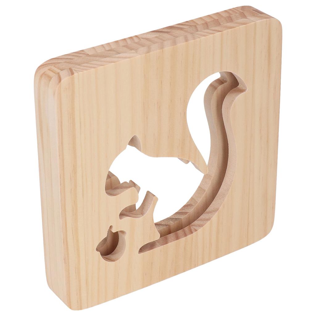 Nursery Night Light Cute Squirrel Hollow Design Soft Warm LED Light USB Power Night Light Lamp for