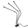 3 Köpfe Clip Pflanzenlicht Vollspektrum Rot Weiß Warmes Licht 10 Stufen Dimmbar USB LED Pflanzenwachstum