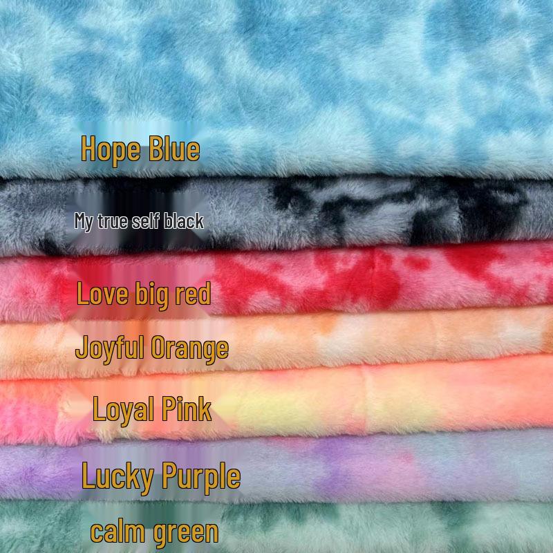 Labubu 3rd Gen Gradient Tie-Dye Plush Toy Bag - Seven-Color Rabbit Fur Fabric